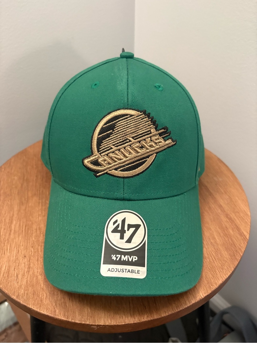 47 Green Canucks Logo Adjustable Baseball Cap